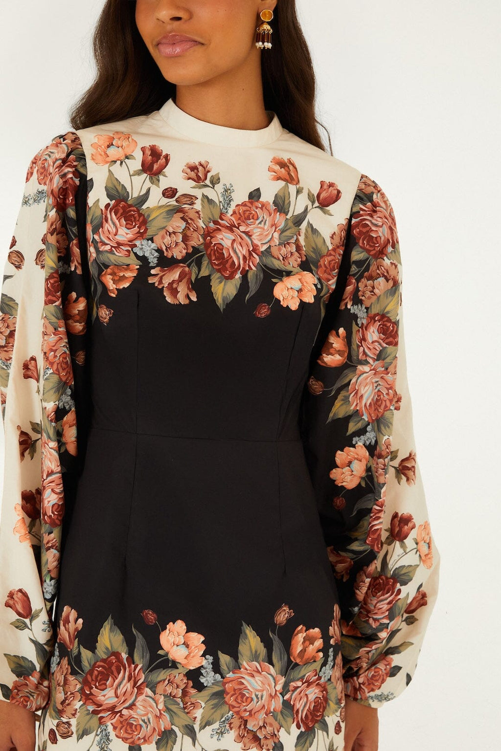 Farm Rio Winter Floral Mini Dress