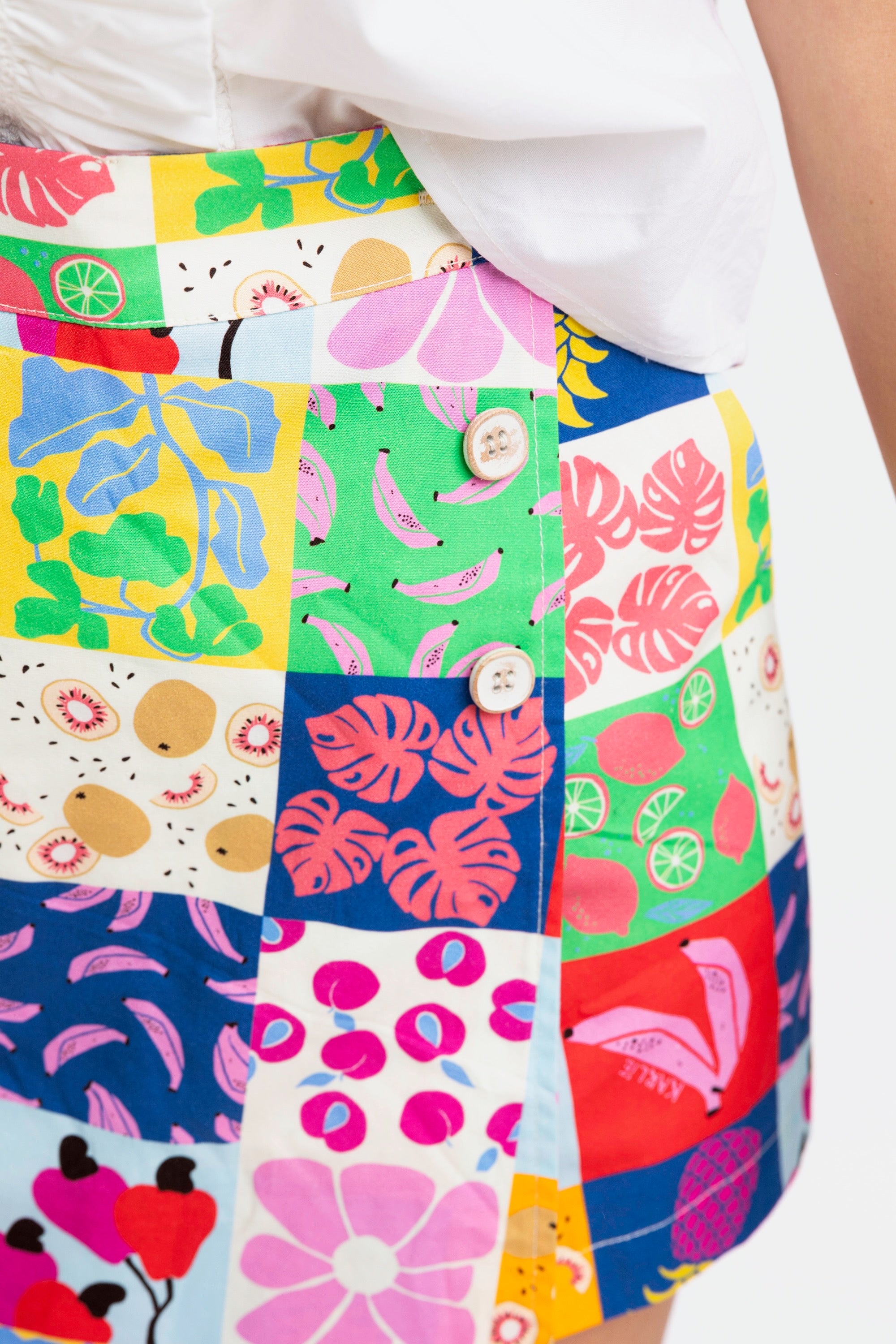 Karlie Fruit Quilt Wrap Skort Multi