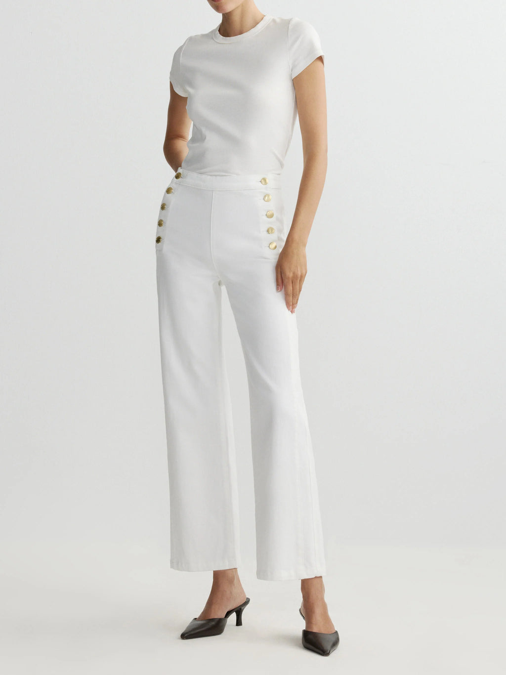 DL Karmine Wide Leg White Sailor