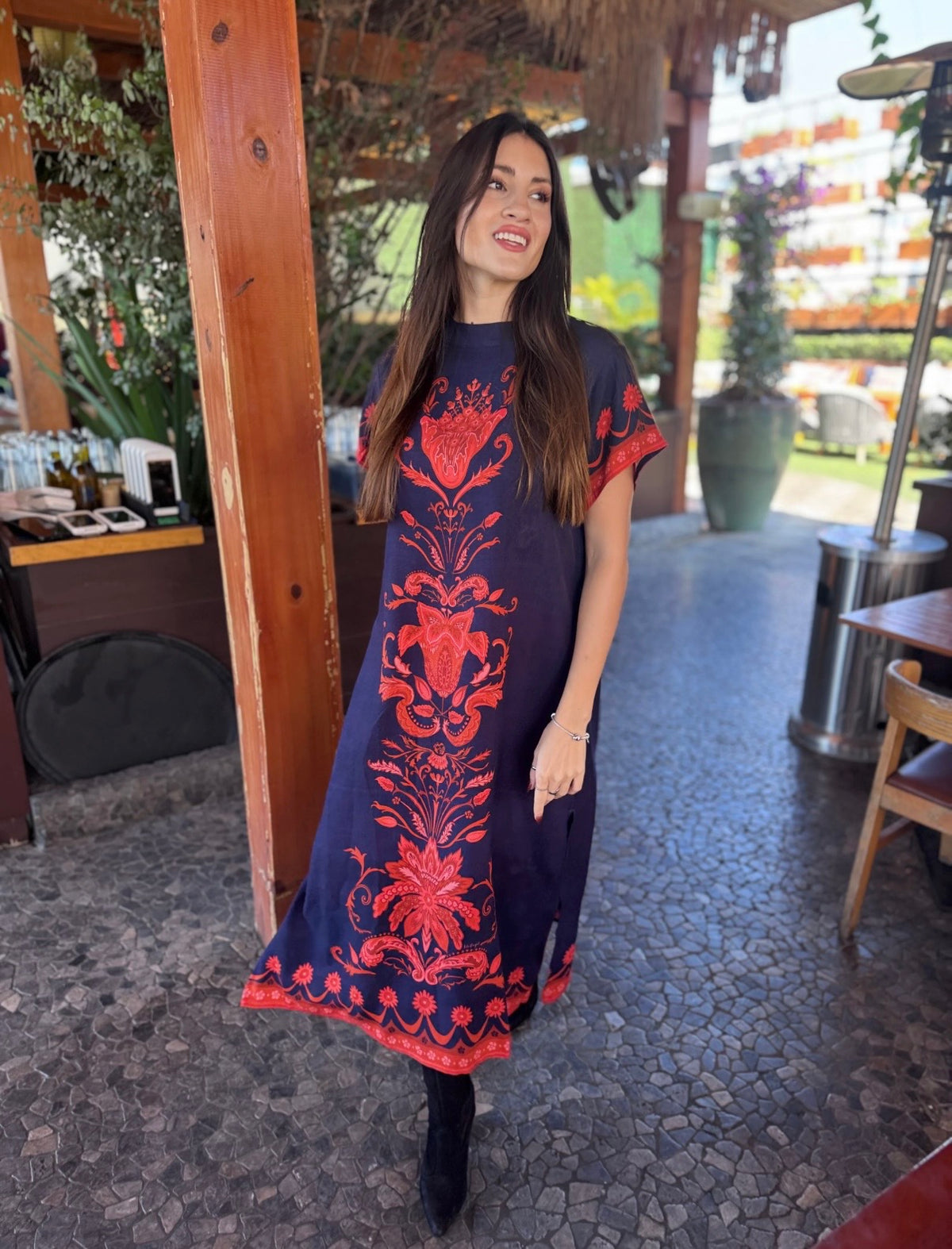 Isla Monaco Maxi Dress- Biltmore Navy
