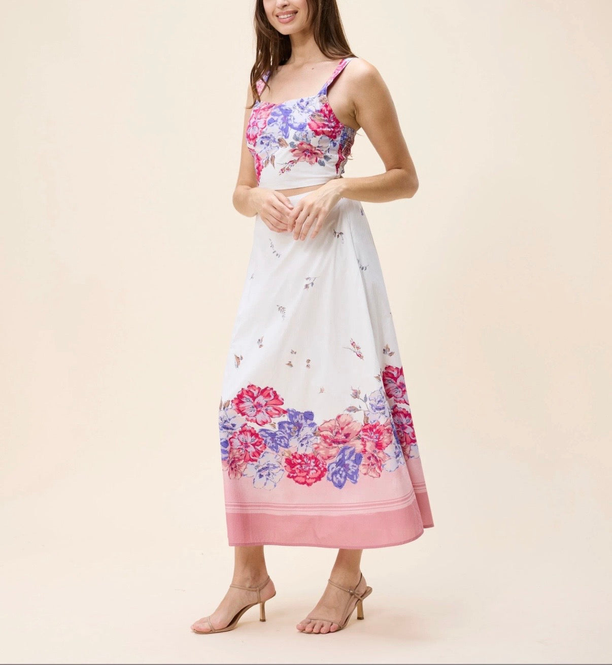 Cleobella Shea Ankle Skirt- Camellia