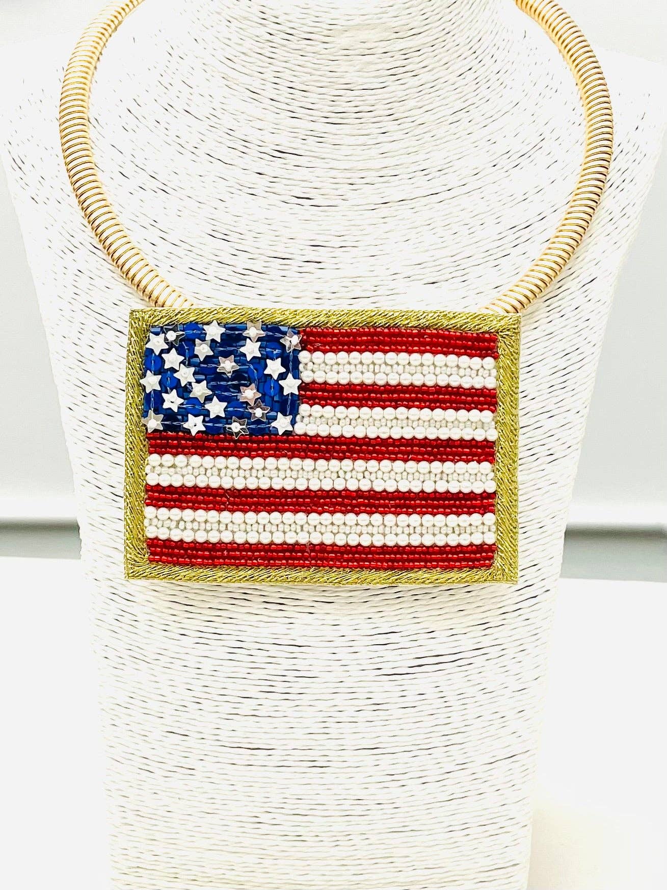 SPRING - Americana Necklace (red/white/blue) BNK952