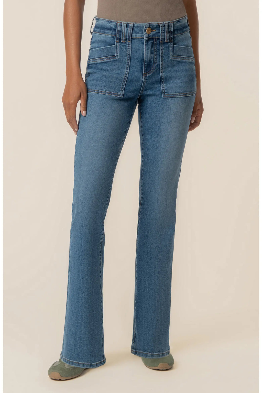 Kut  Stella Highrise Flare Denim- Wish