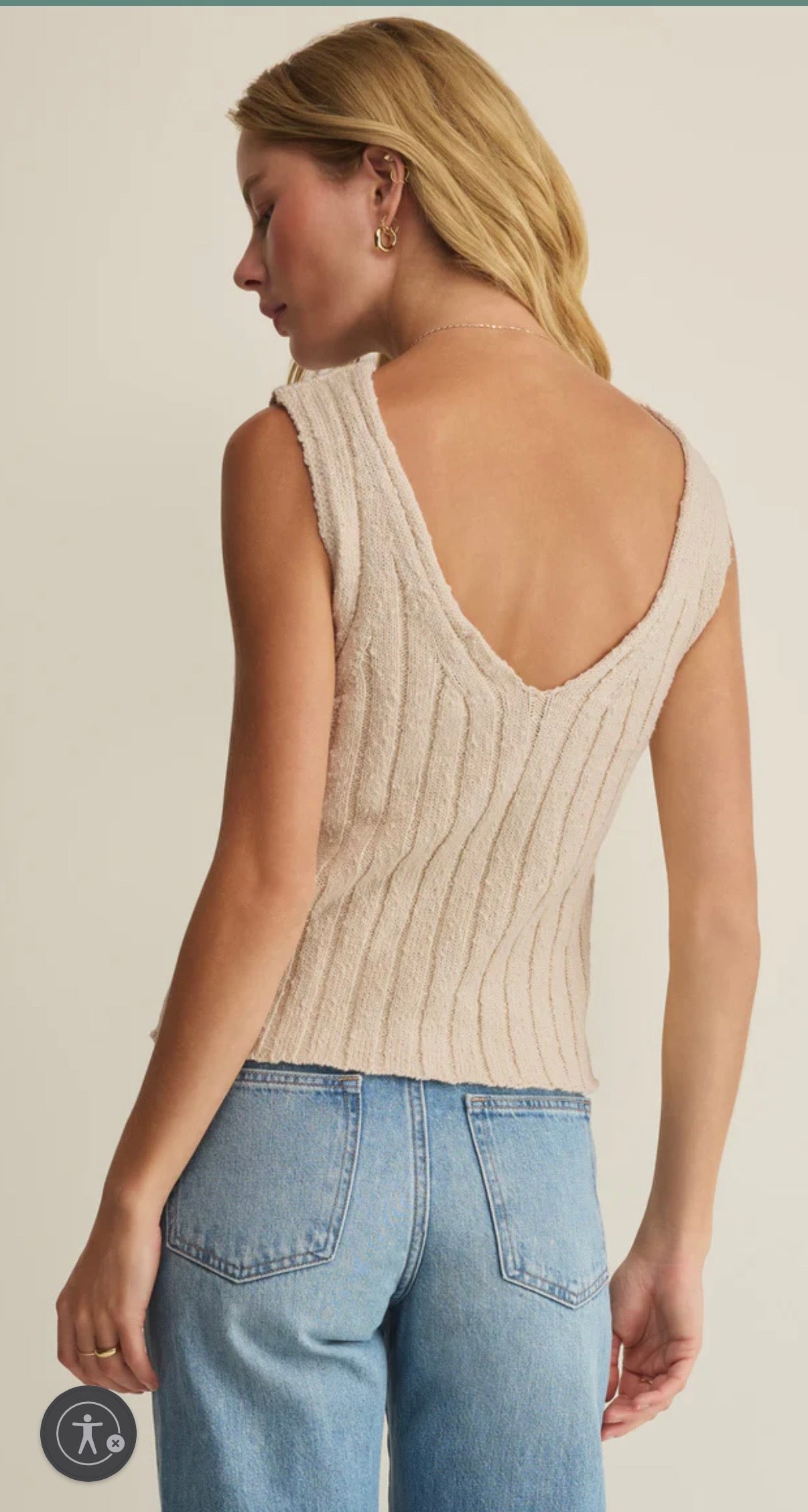 Z Supply Sweater Tank- Coconut