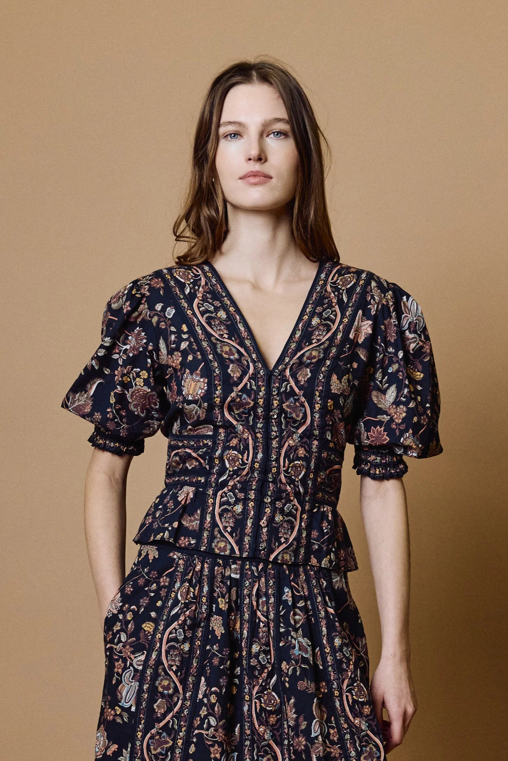 Cleobella Melissa Blouse- bois multi