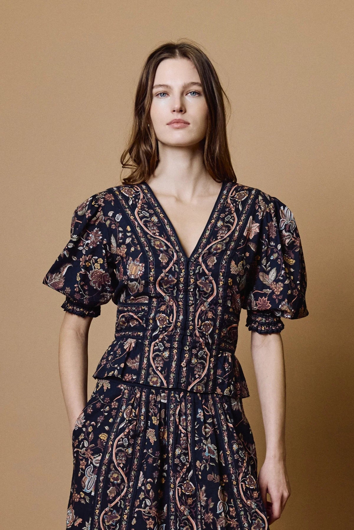 Cleobella Melissa Blouse- bois multi