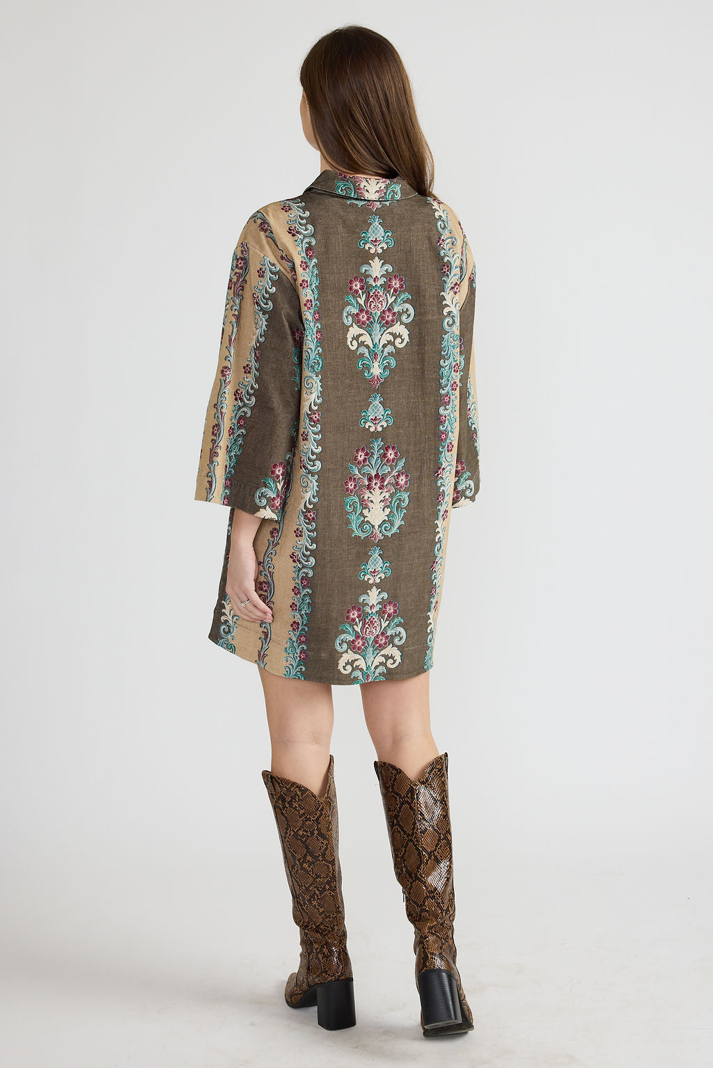 Double A Colette Dress- Gilded Stripe