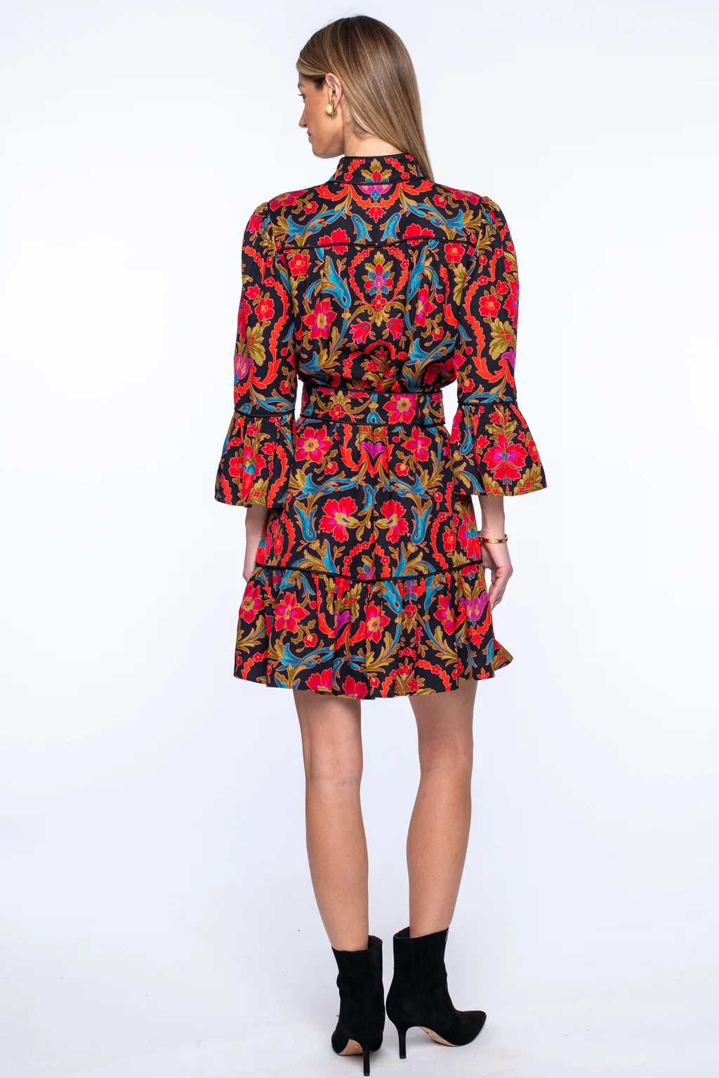 Elizabeth James Frances Dress- Damask