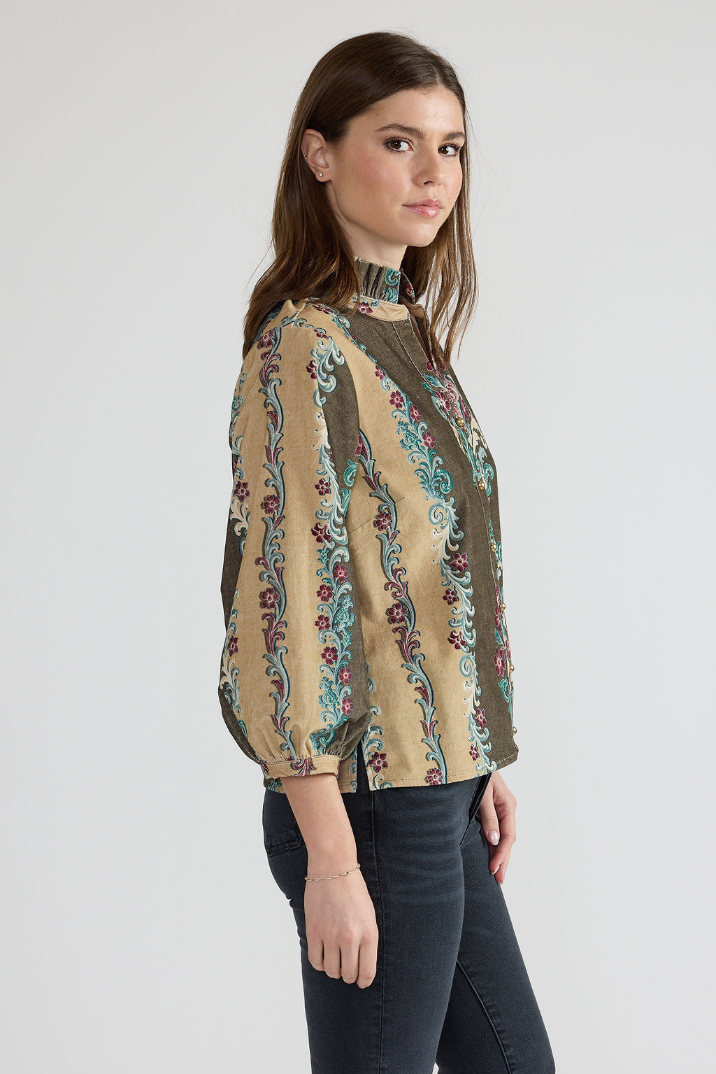 Double A Miles Top- Gilded Stripe