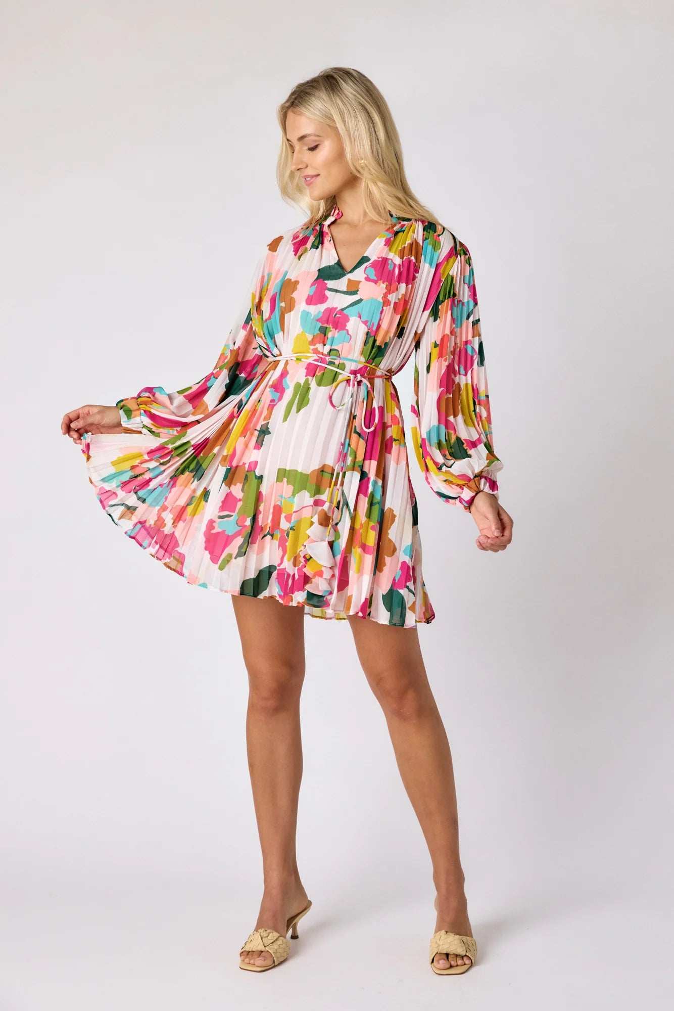 Crosby Heidi Dress- Botanic Blush