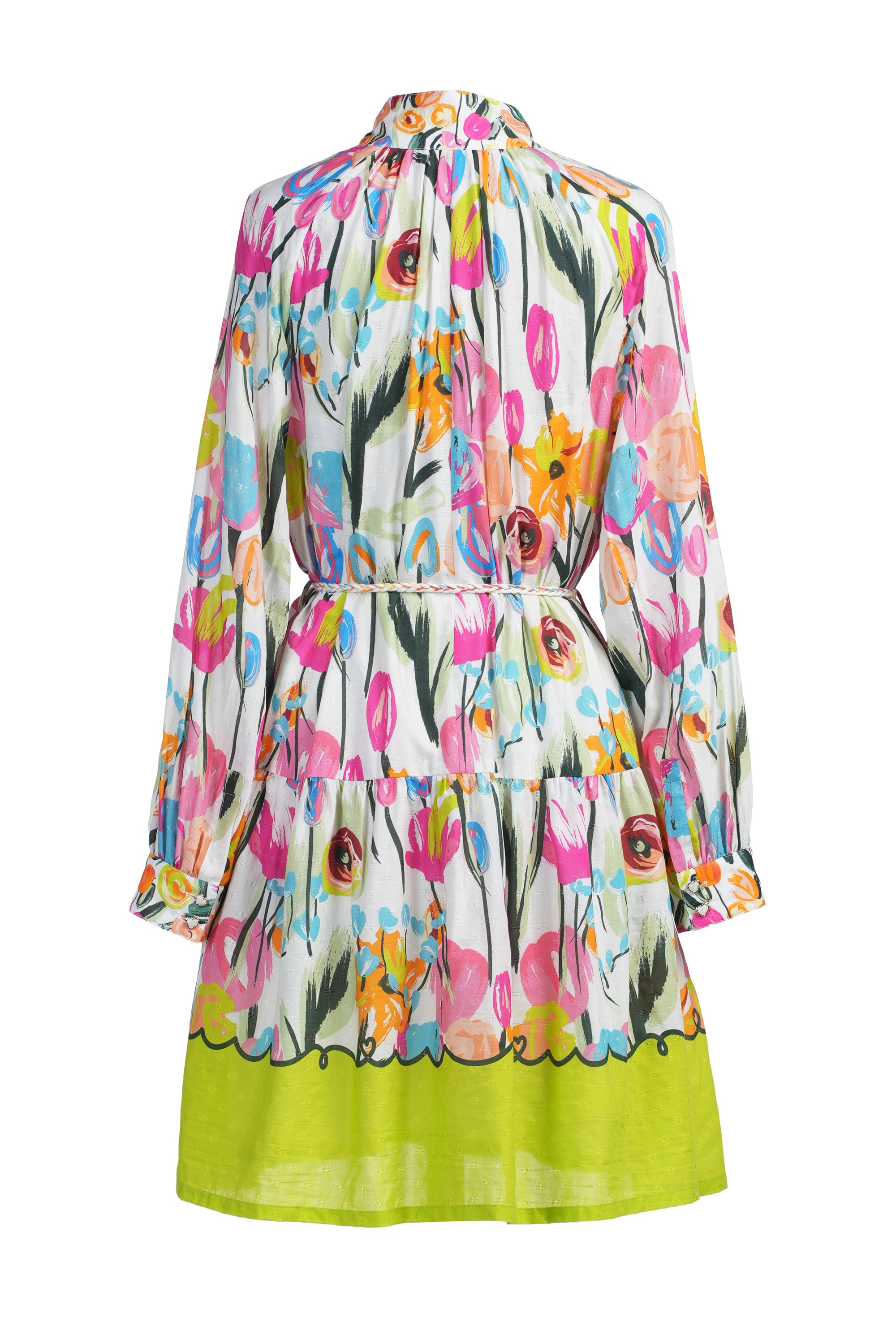 Emily Lovelock Lexie Floral Short Dress- ivory