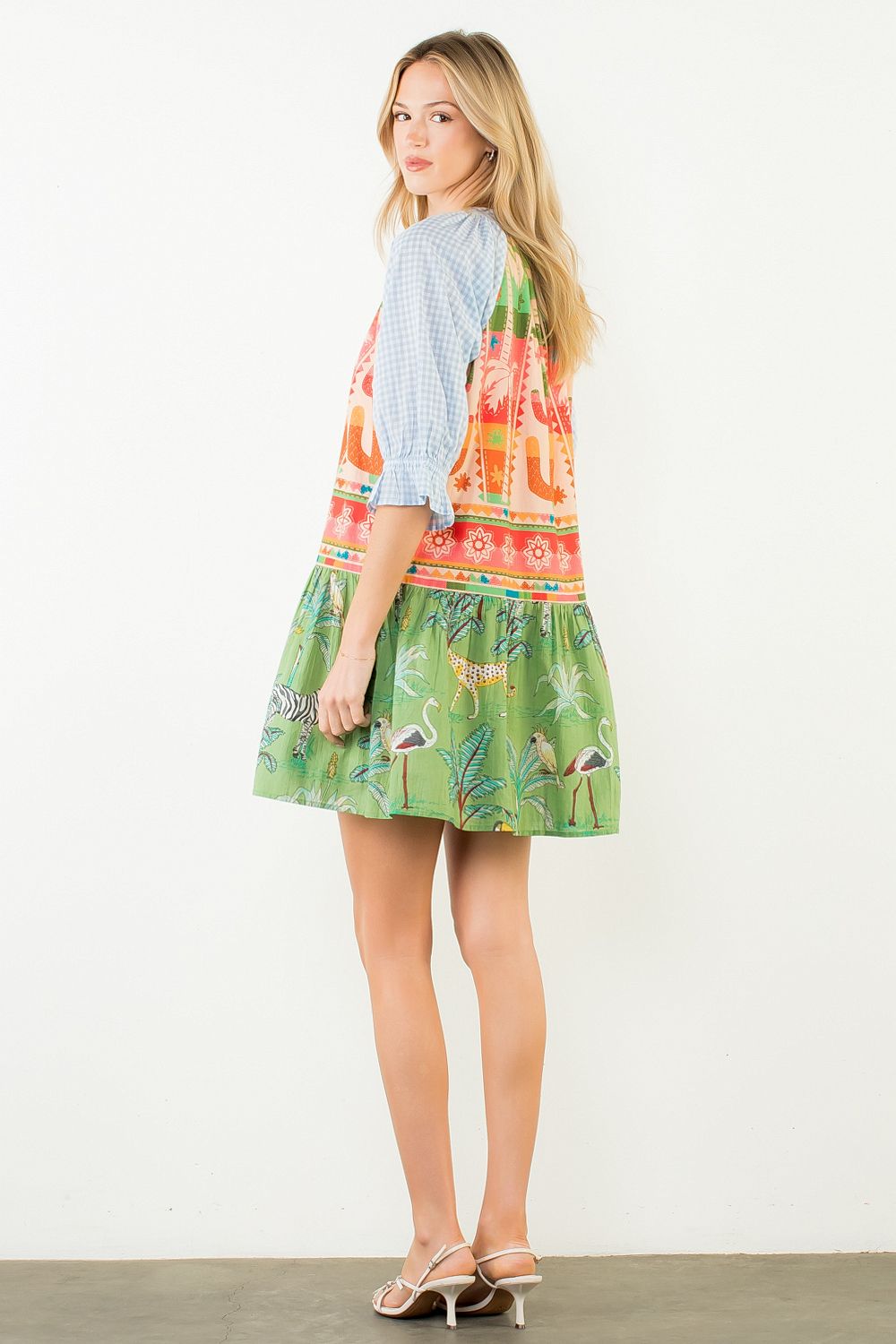 THML VNeck Safari Short Dress