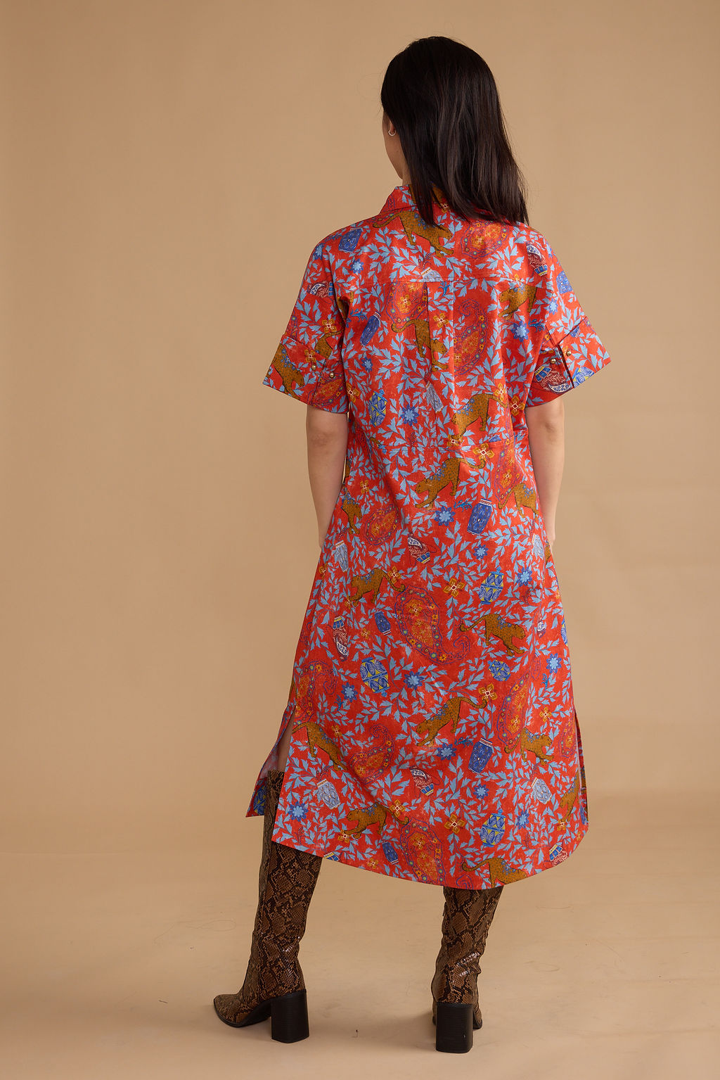 Double A Monica Dress- Leopard Raj