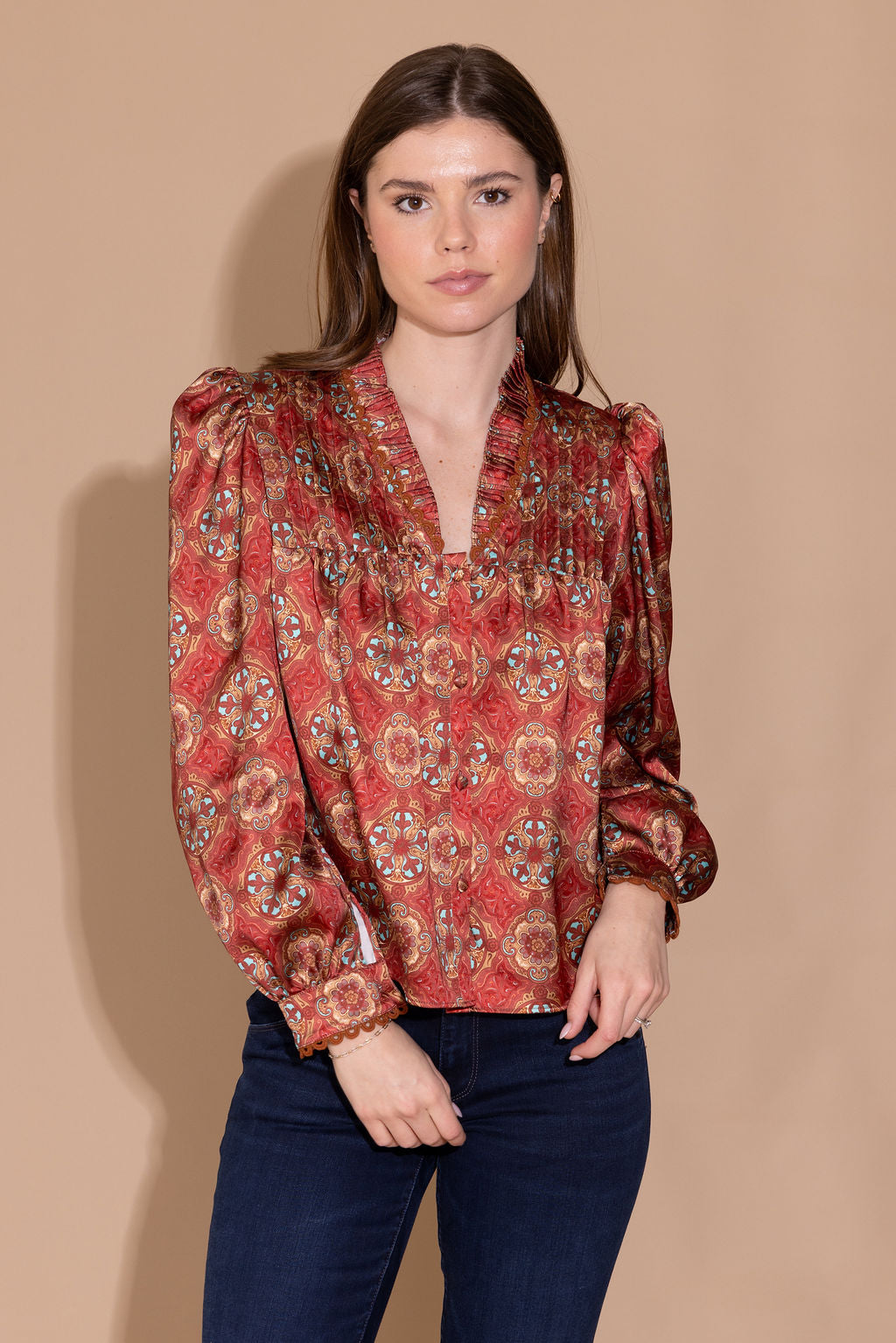 Alden Adair Oliver Top- Desert Jewel