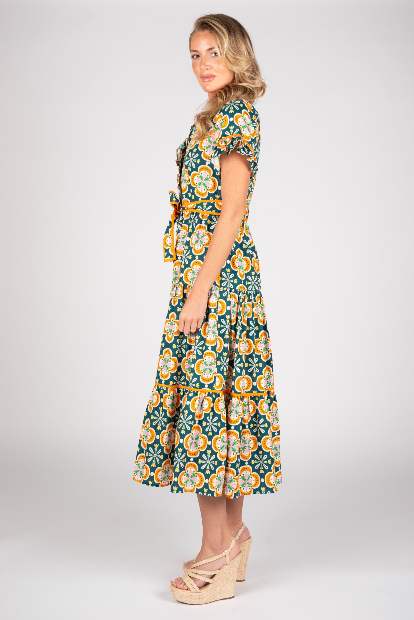 Sincerely Ours Lena Dress- Clementine Tile