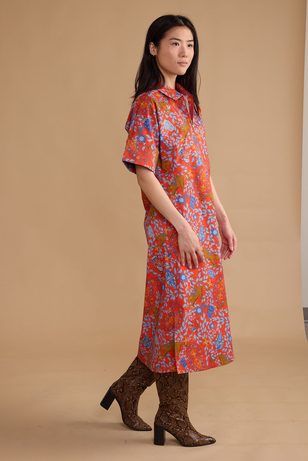 Double A Monica Dress- Leopard Raj