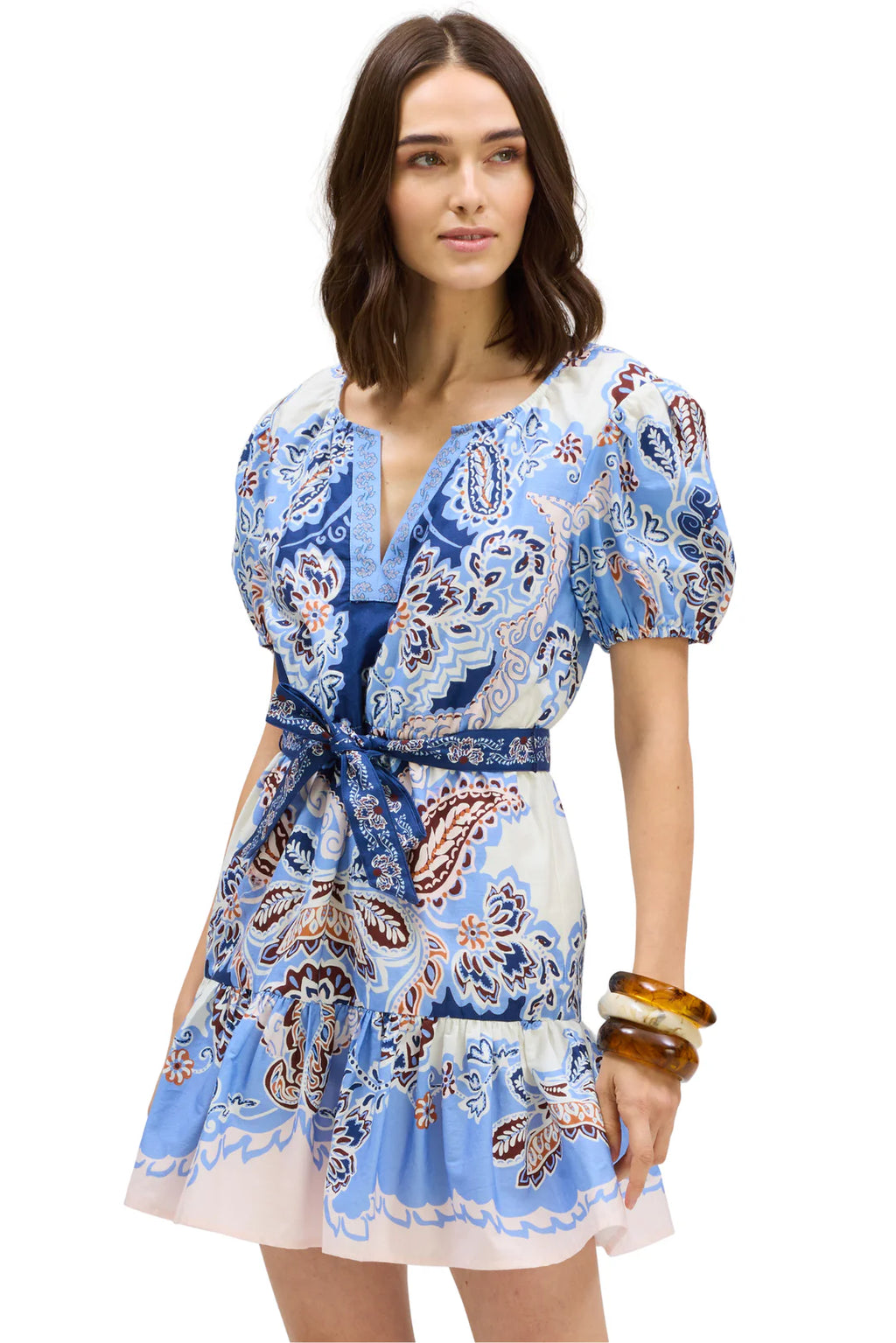 Allison NY Isabella Dress- Azure Multi