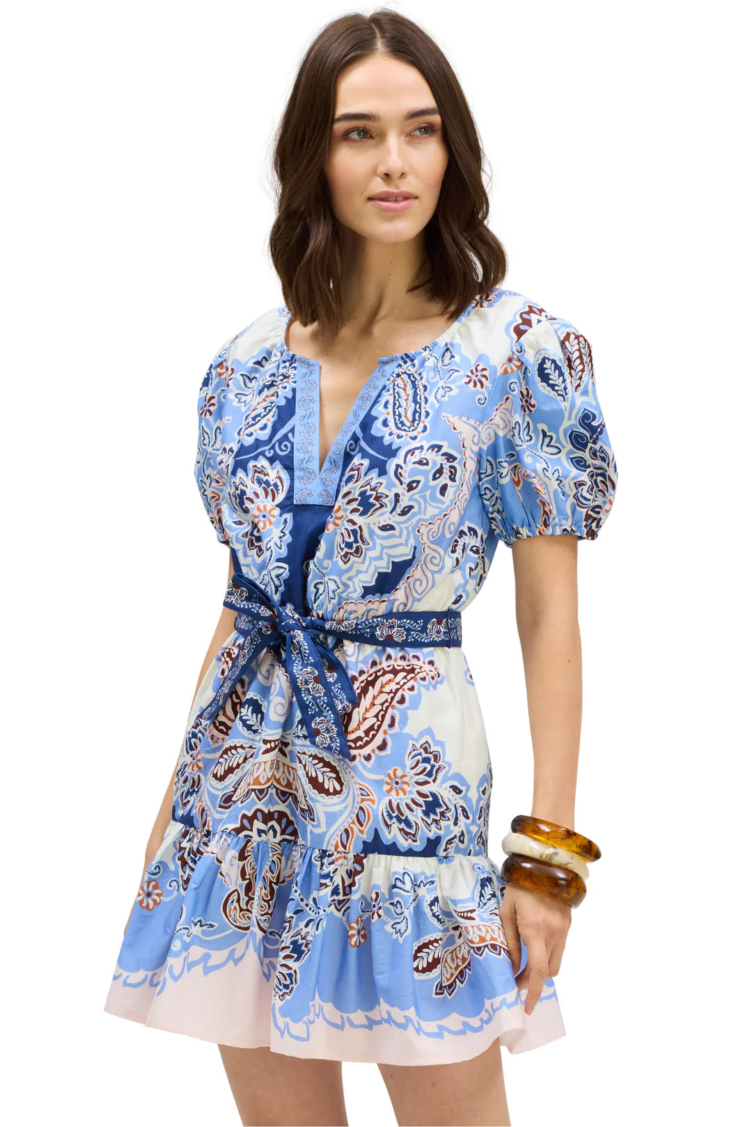 Allison NY Isabella Dress- Azure Multi