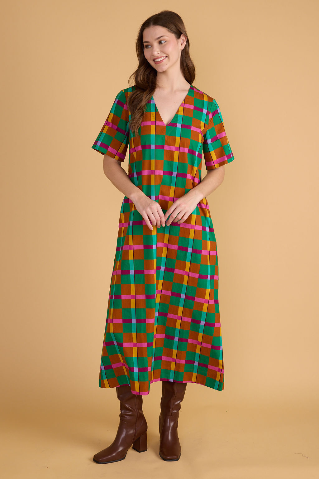 Double A Colin Dress- Holiday Tartan