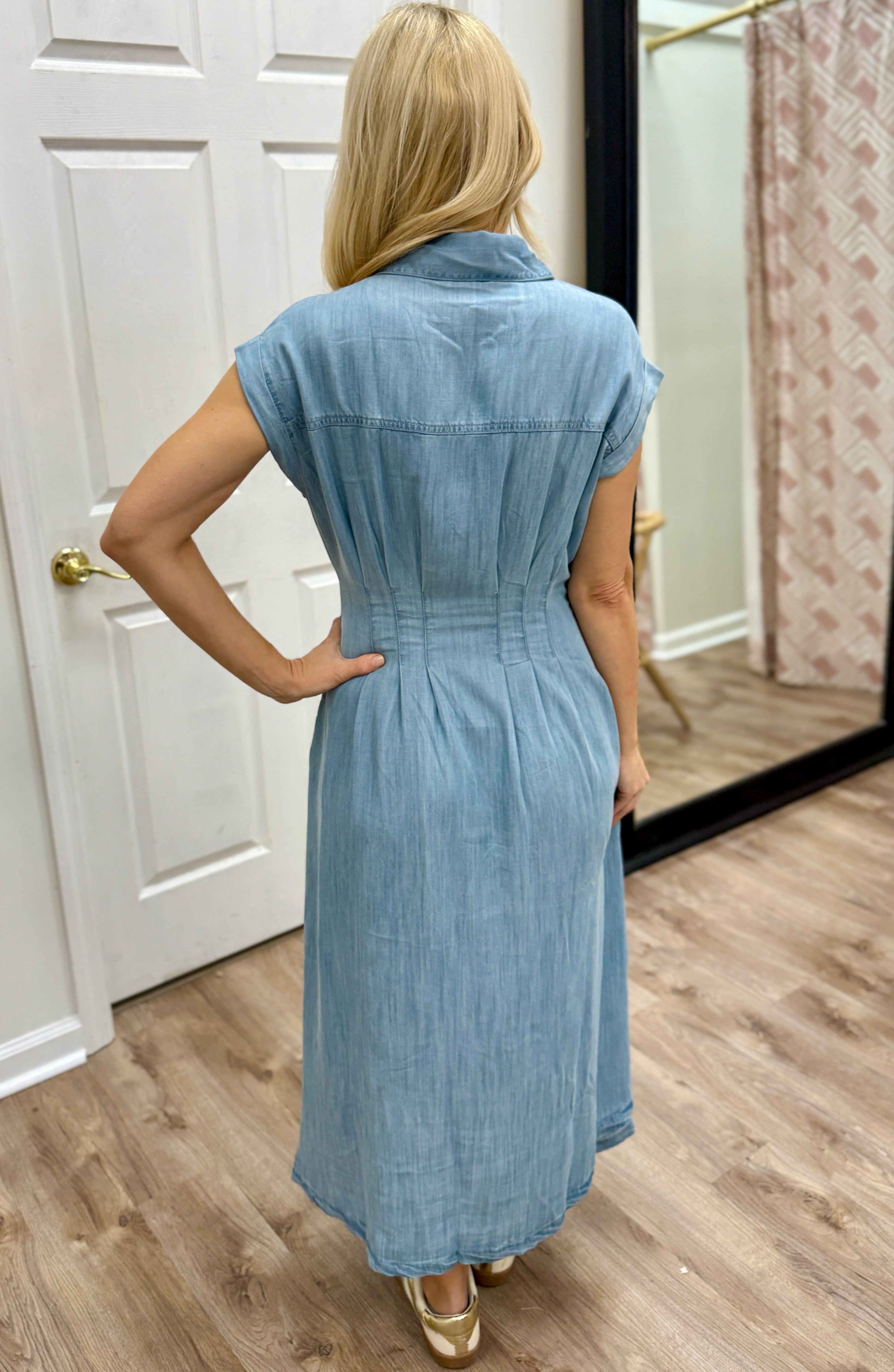 Elan Denim Collar Dress