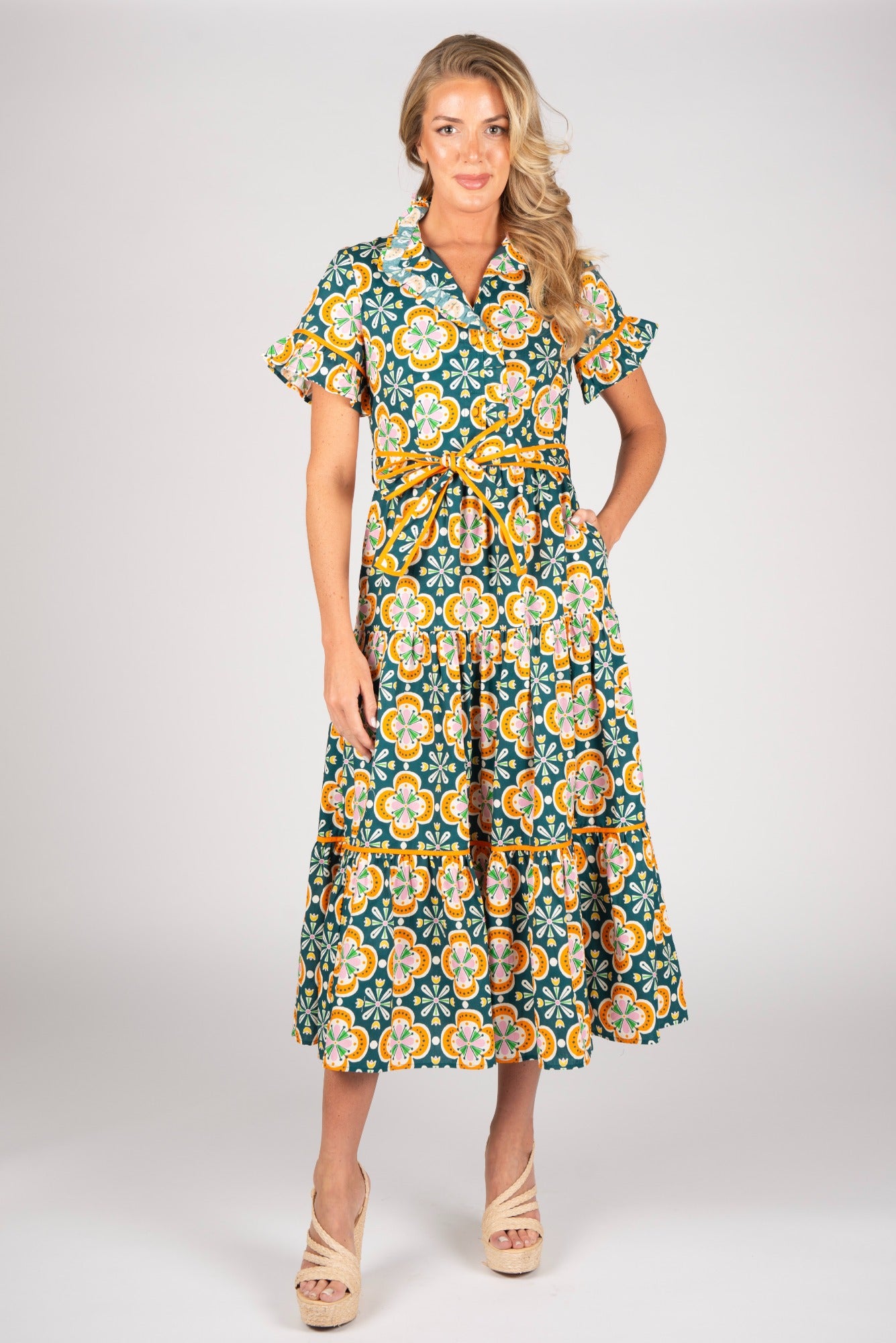 Sincerely Ours Lena Dress- Clementine Tile
