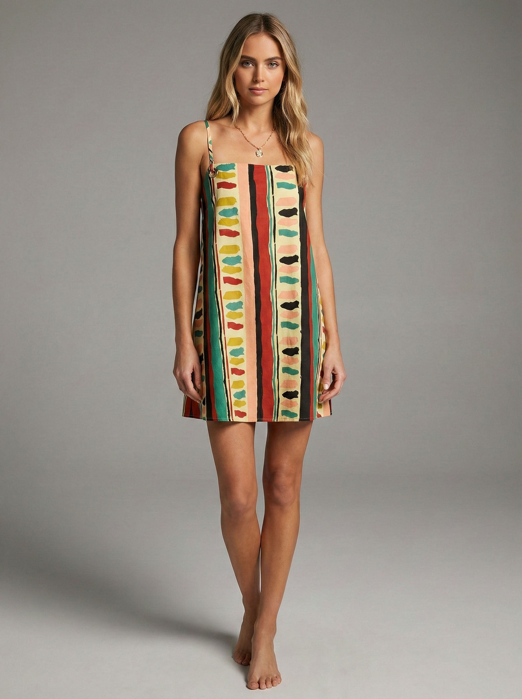 Meet Me in Sant Tank Strappy Dress- clash