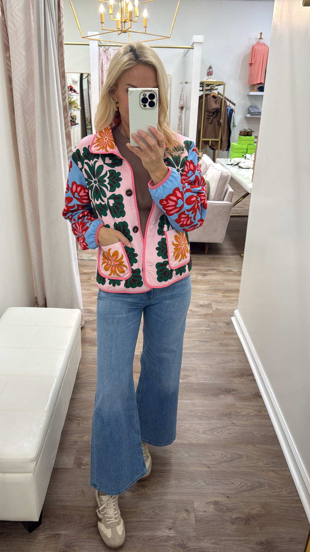 SU Printed Quilted Jacket