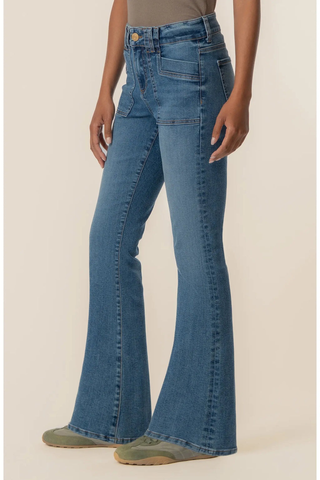 Kut  Stella Highrise Flare Denim- Wish