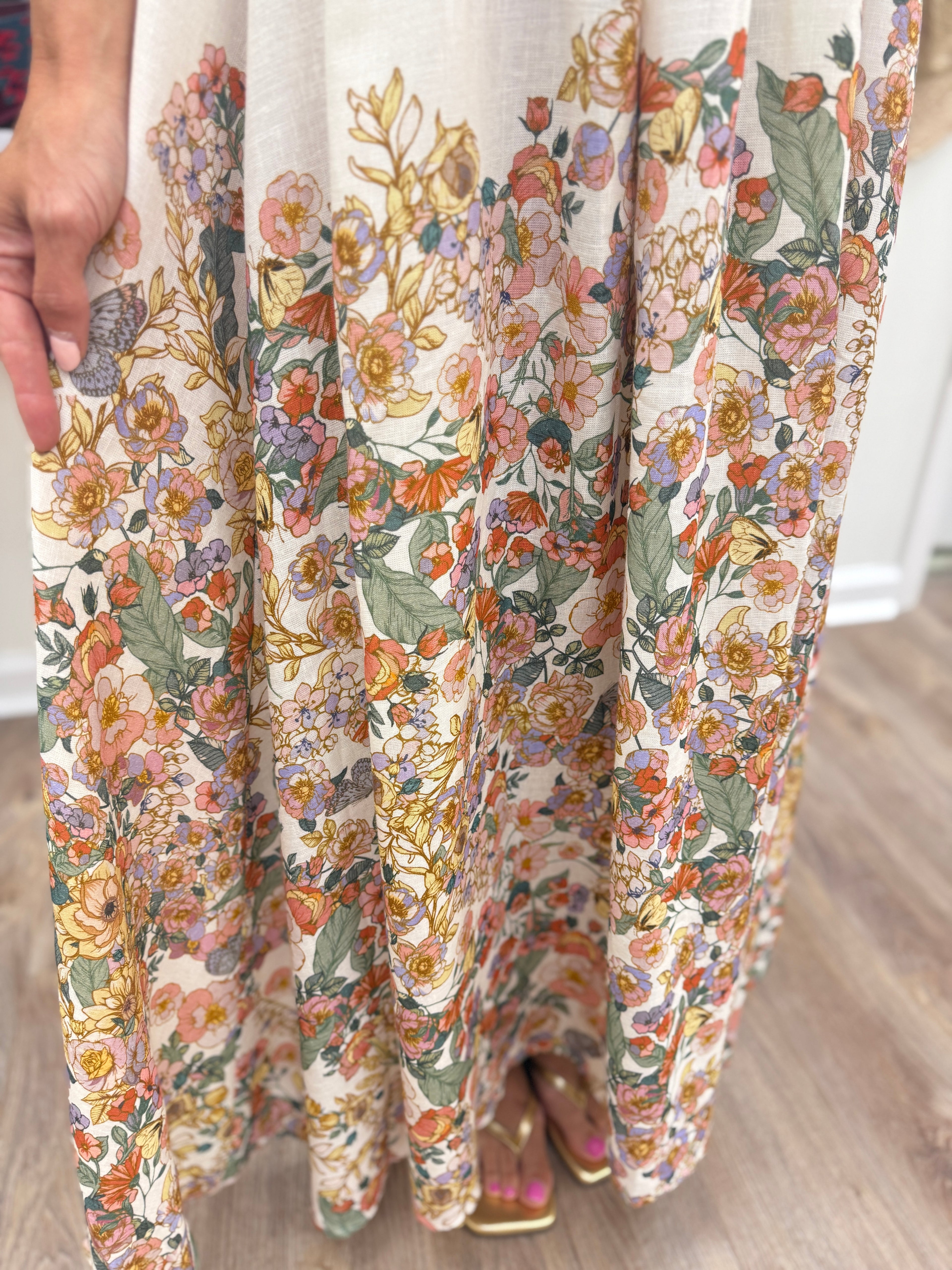 Milio Milano Pleated Tube Maxi- Botanical