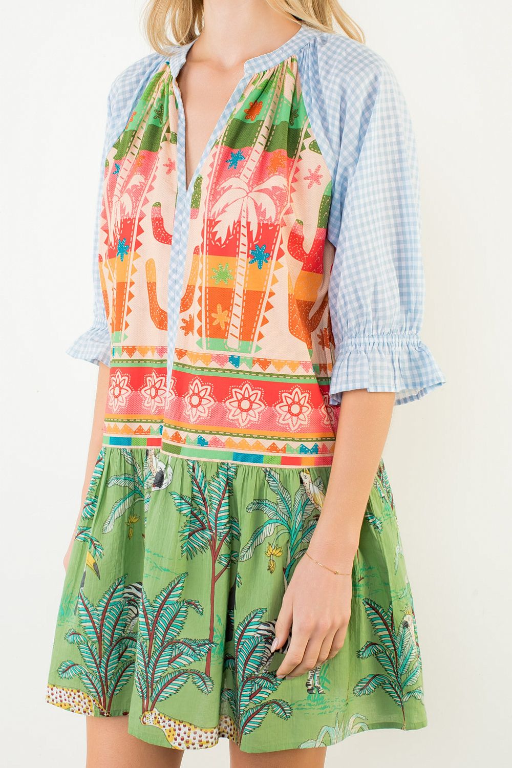 THML VNeck Safari Short Dress