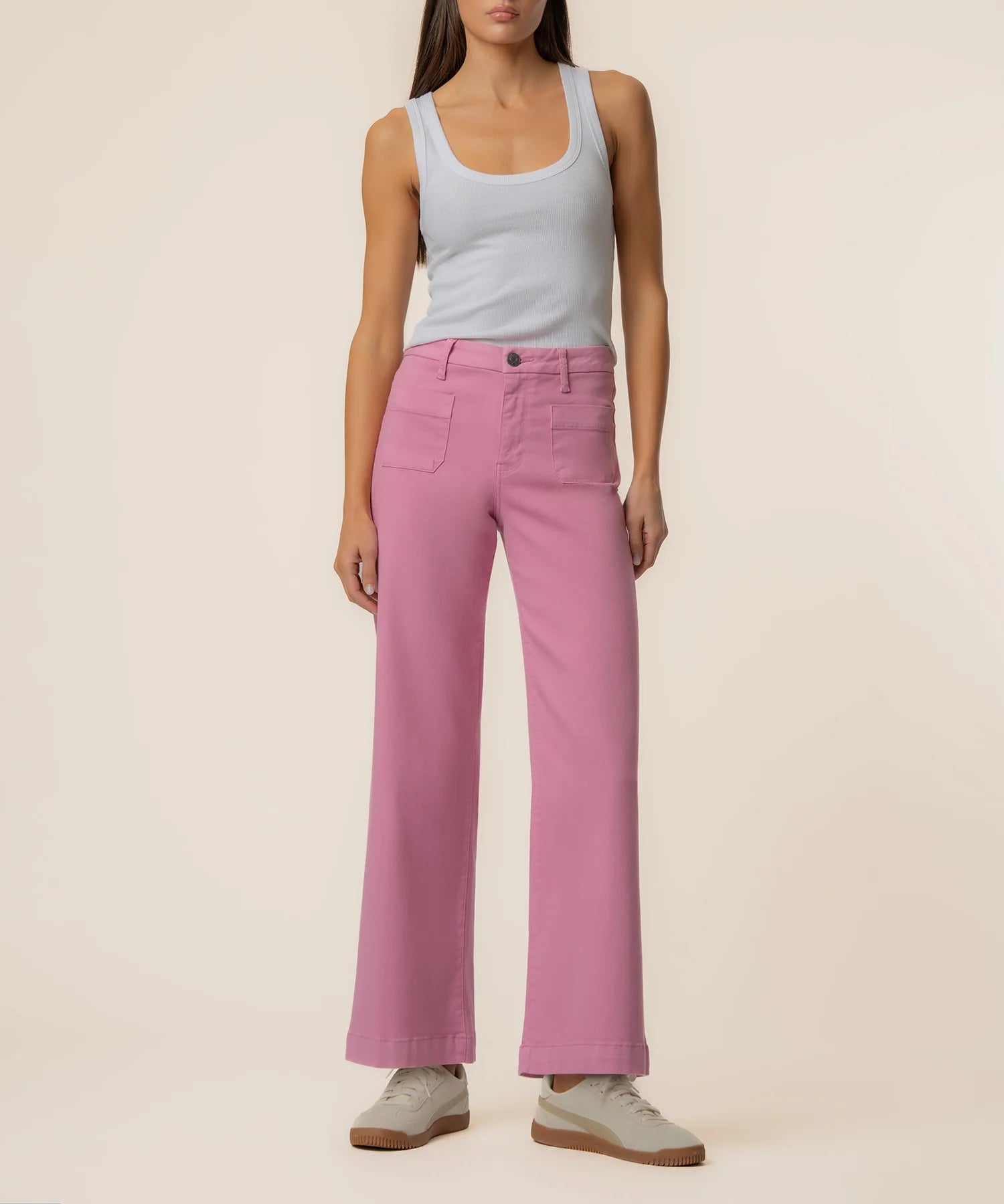 Kut Meg Wide Leg Denim w Patch- Cupcake