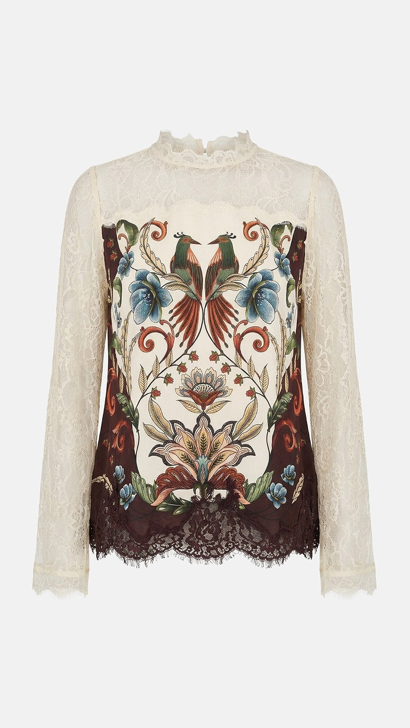 Farm Rio Millena Winter White Blouse