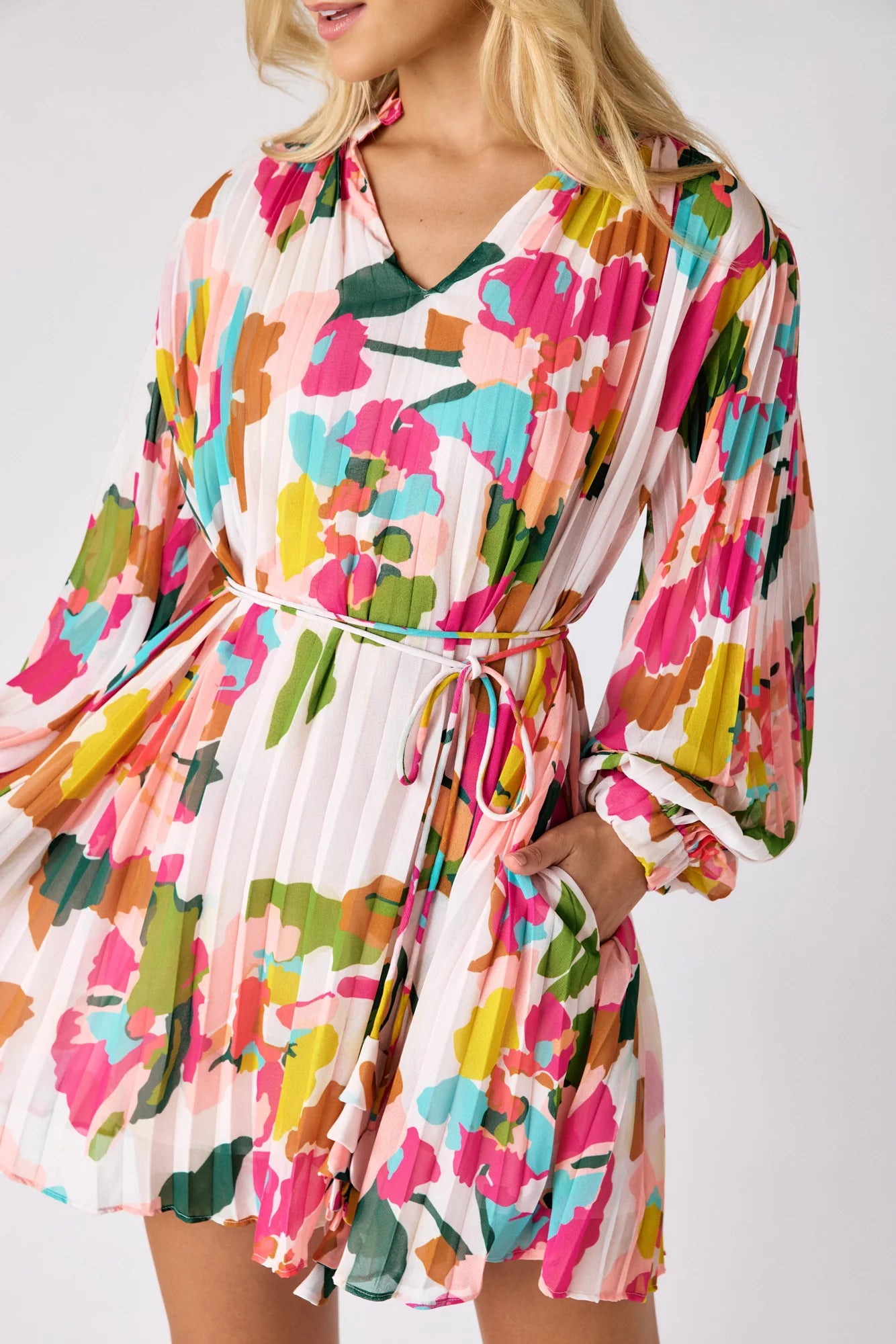 Crosby Heidi Dress- Botanic Blush