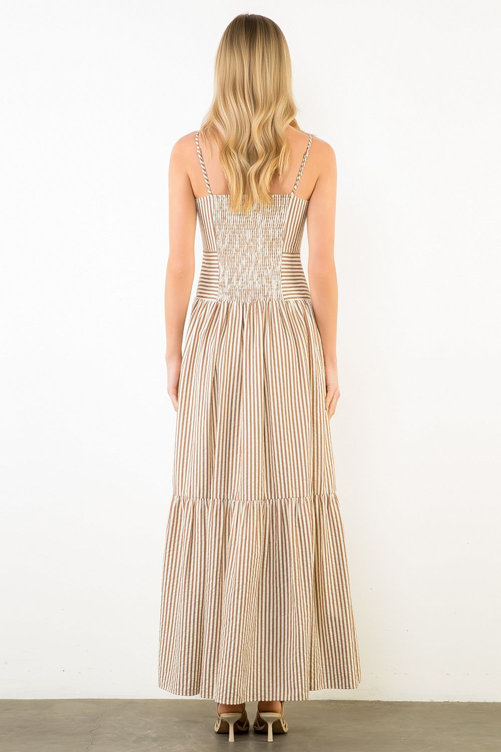 THML Striped Texture Tier Midi