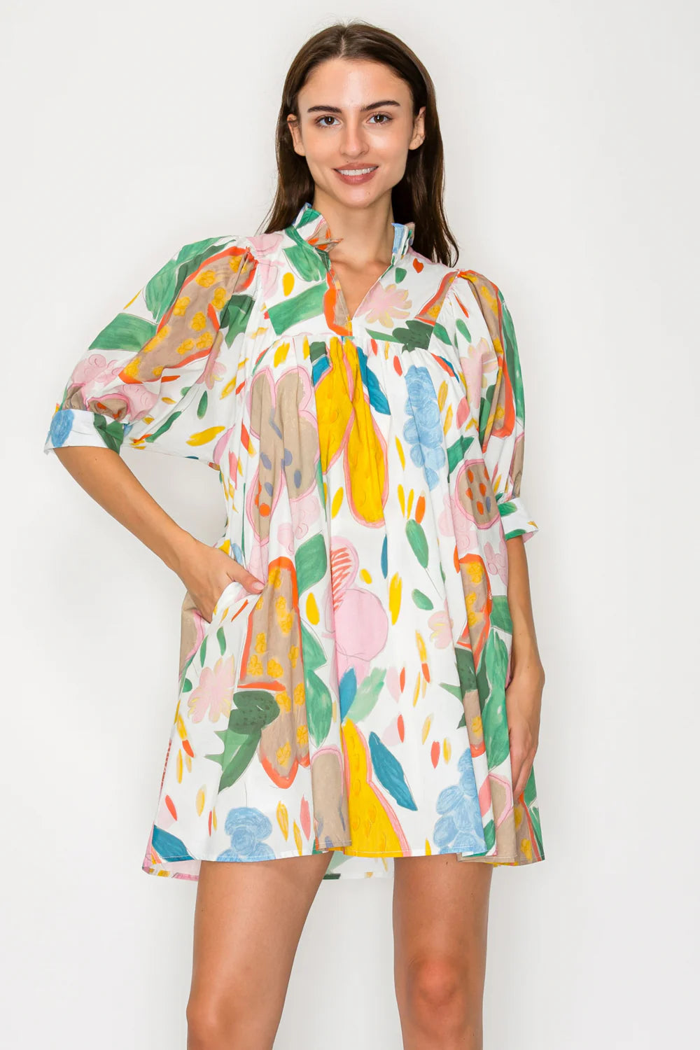 Meet Me in Santorini Butterfly Short Dress