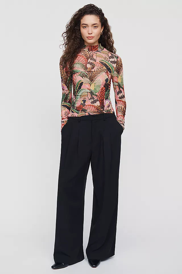 Farm Rio Artisanal Birds Jersey Top