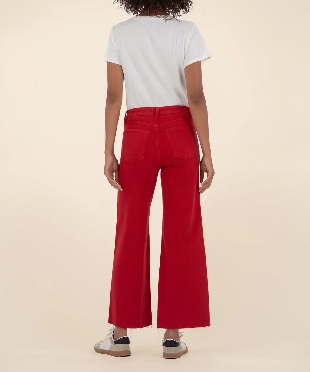 Kut Meg Wide Leg Denim- Ruby Red