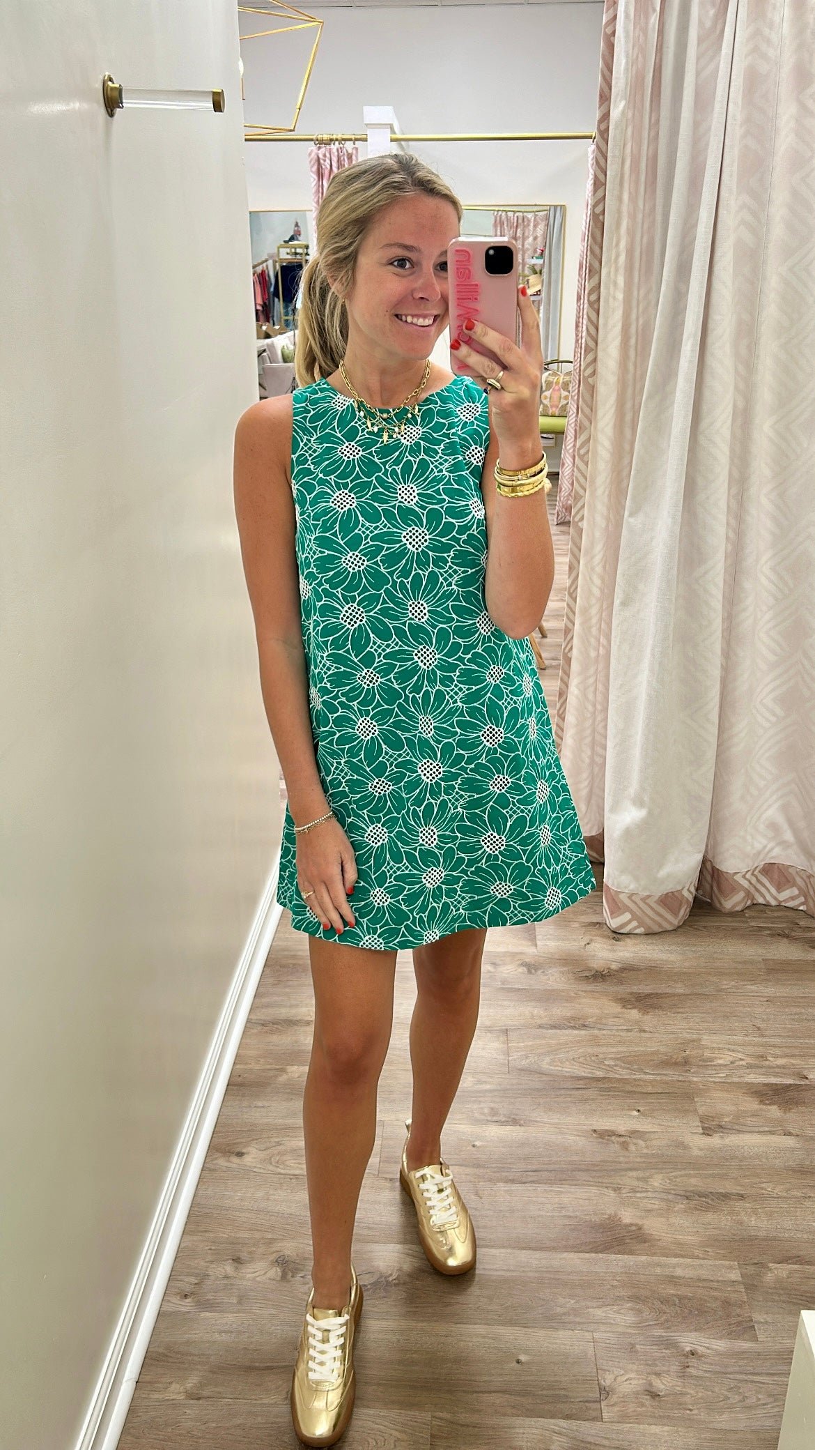 Apricot Sunflower Embroidered Dress