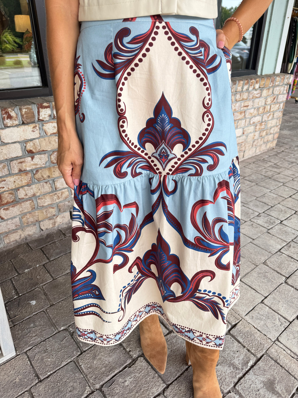 Maude Ada Midi Skirt- Arabesque