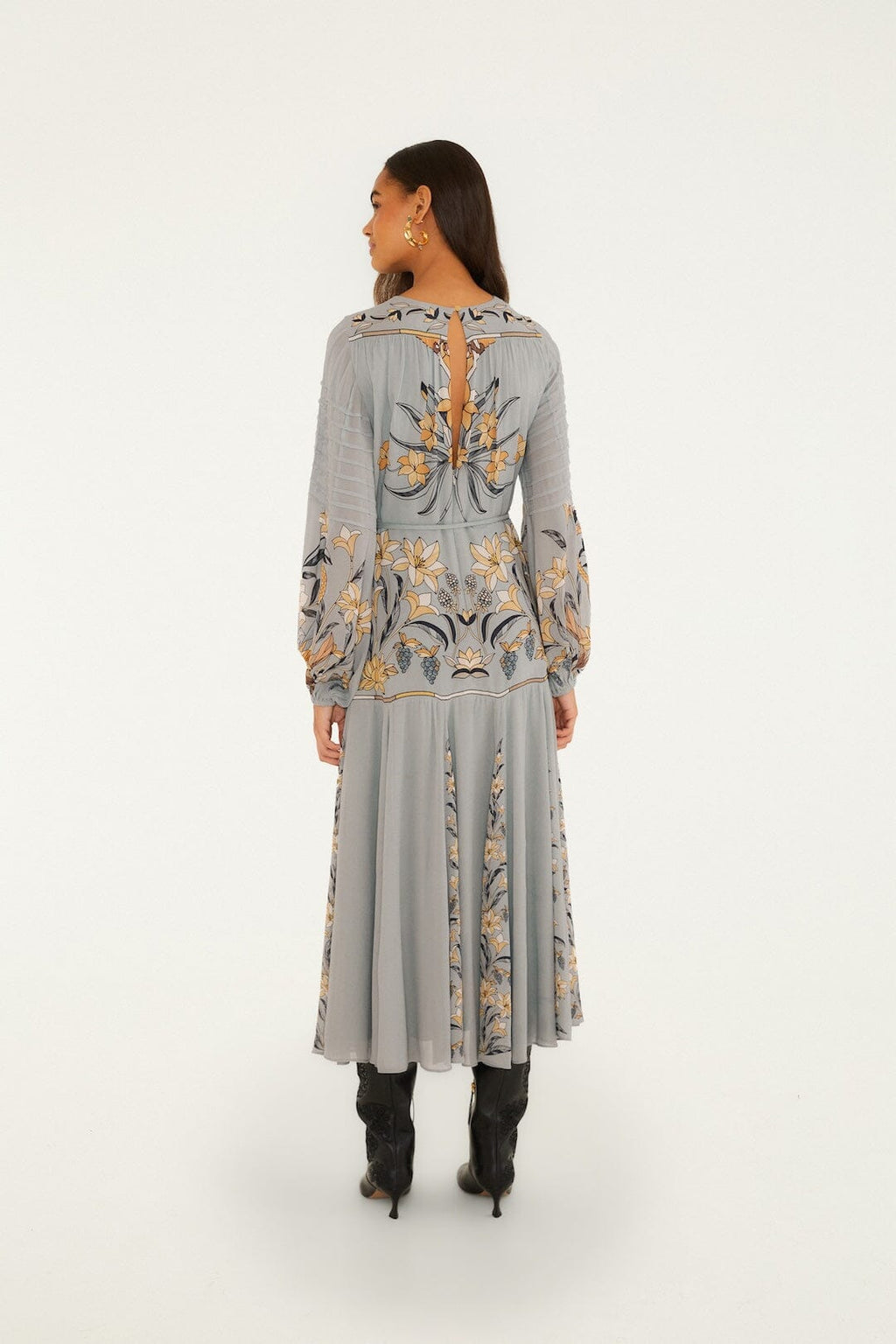 Farm Rio Stained Glass Pleated Midi