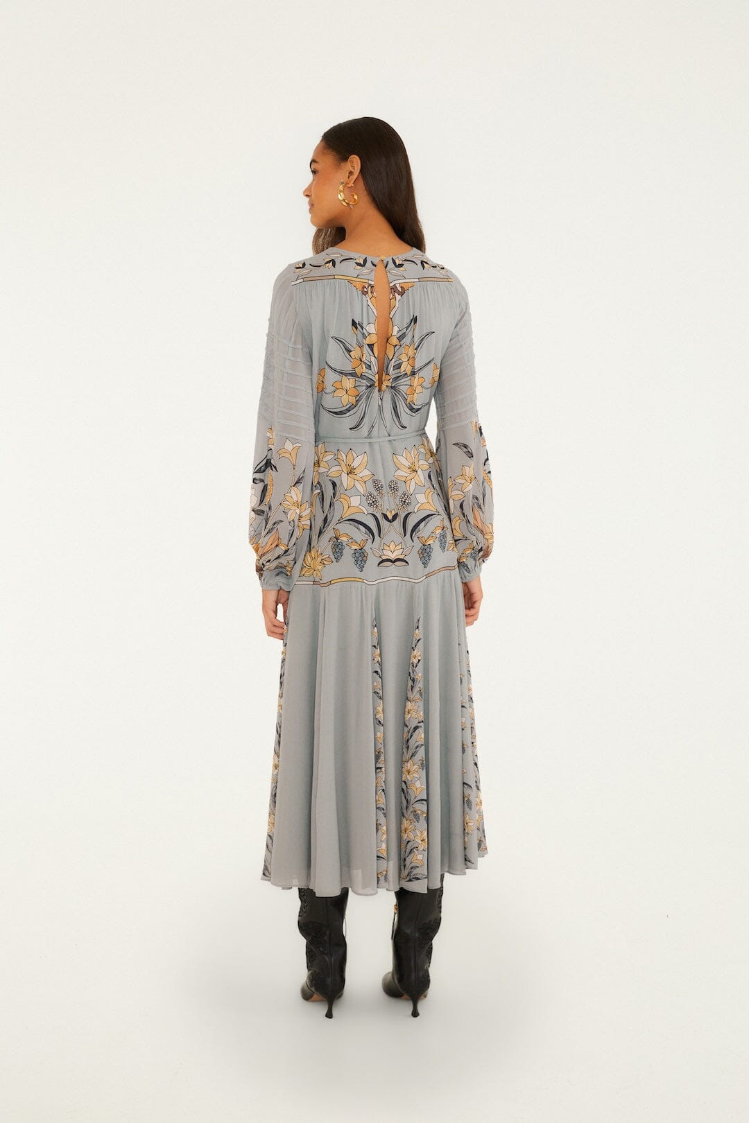 Farm Rio Stained Glass Pleated Midi
