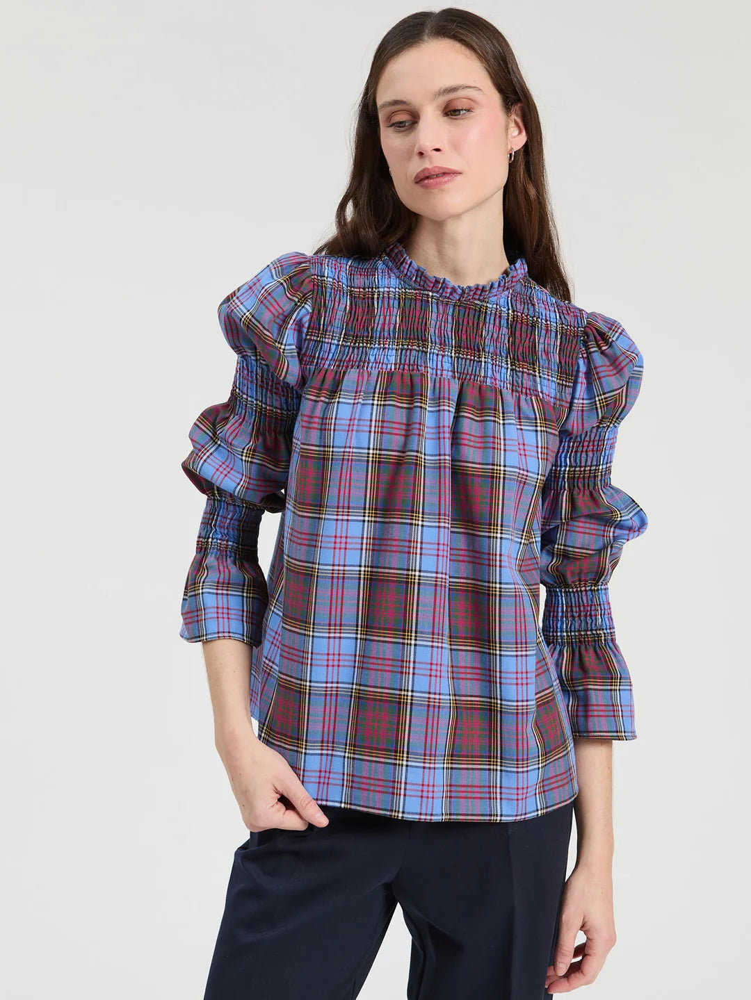 Vilagallo Senna Plaid Top