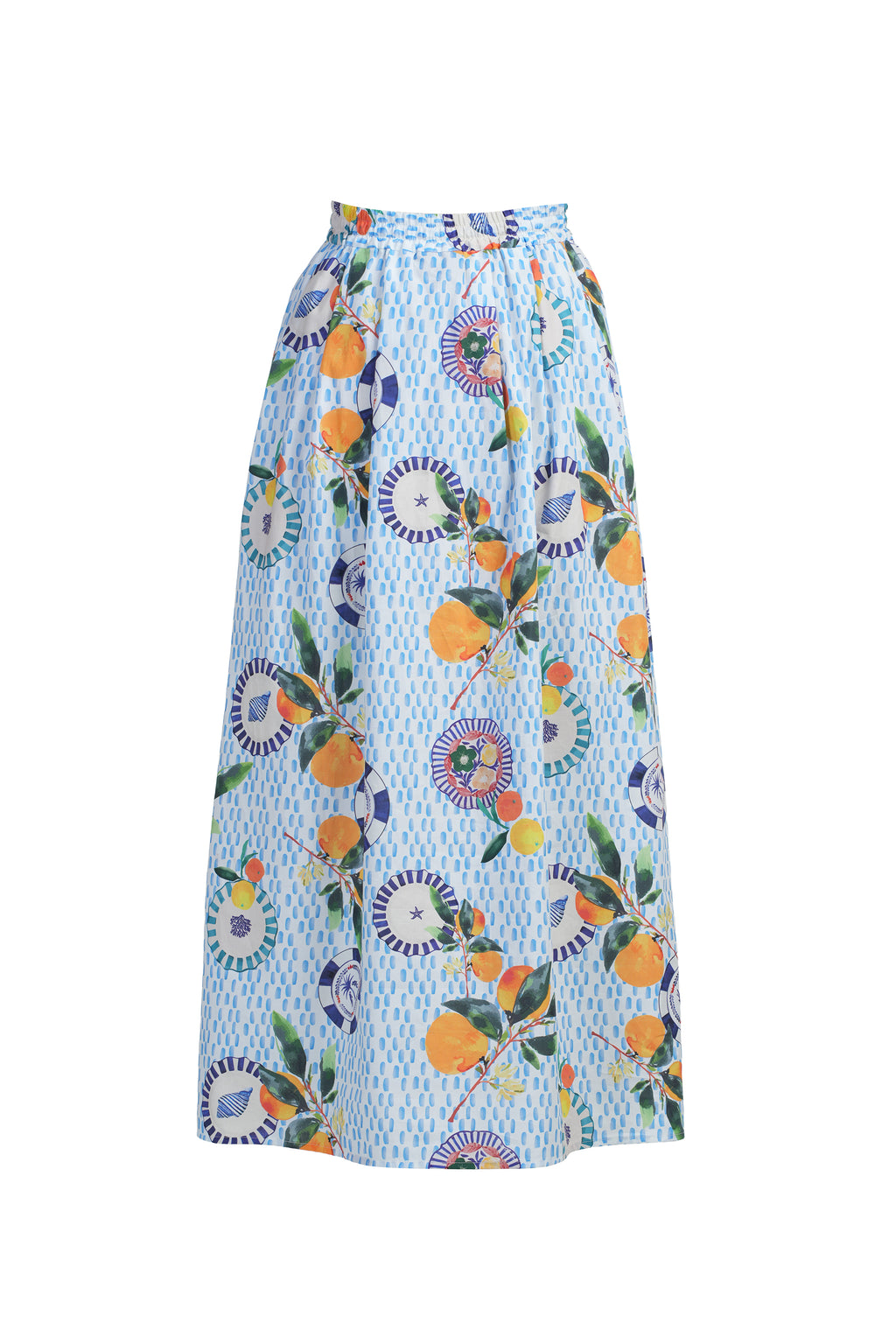 Emily Lovelock Bernie Print Skirt- ivory