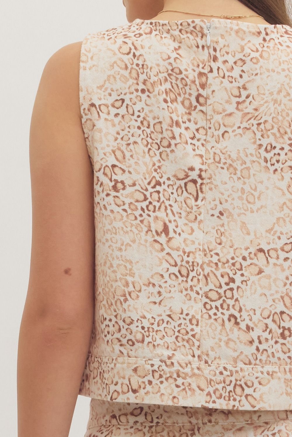 ETO Animal Print Wrap Skort Top Set