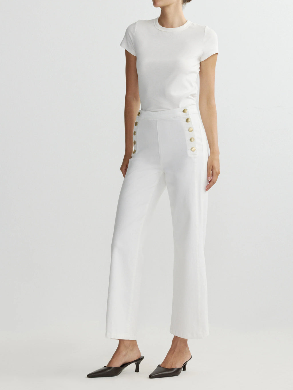 DL Karmine Wide Leg White Sailor