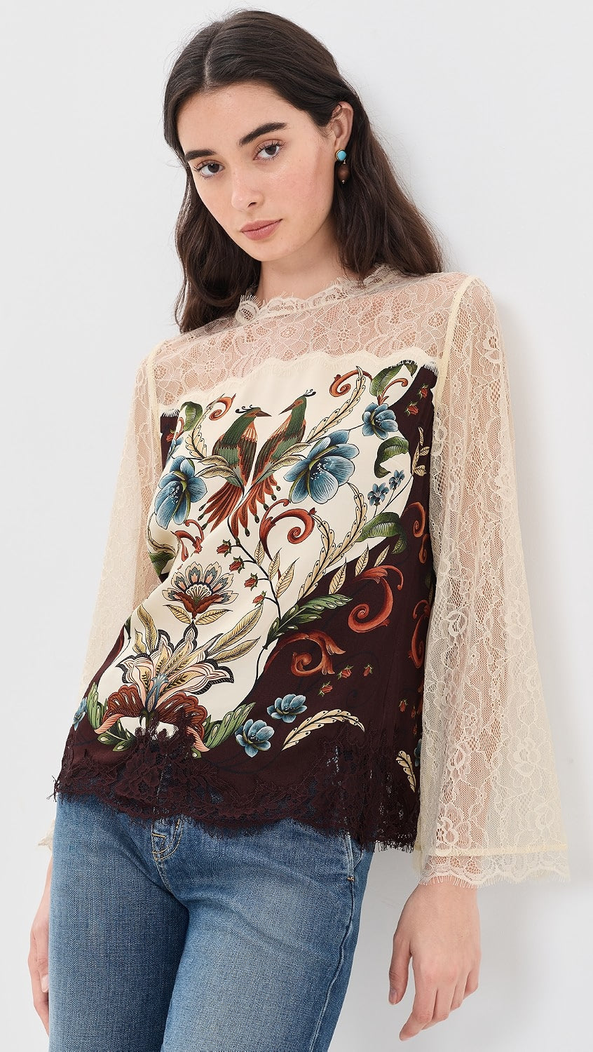 Farm Rio Millena Winter White Blouse