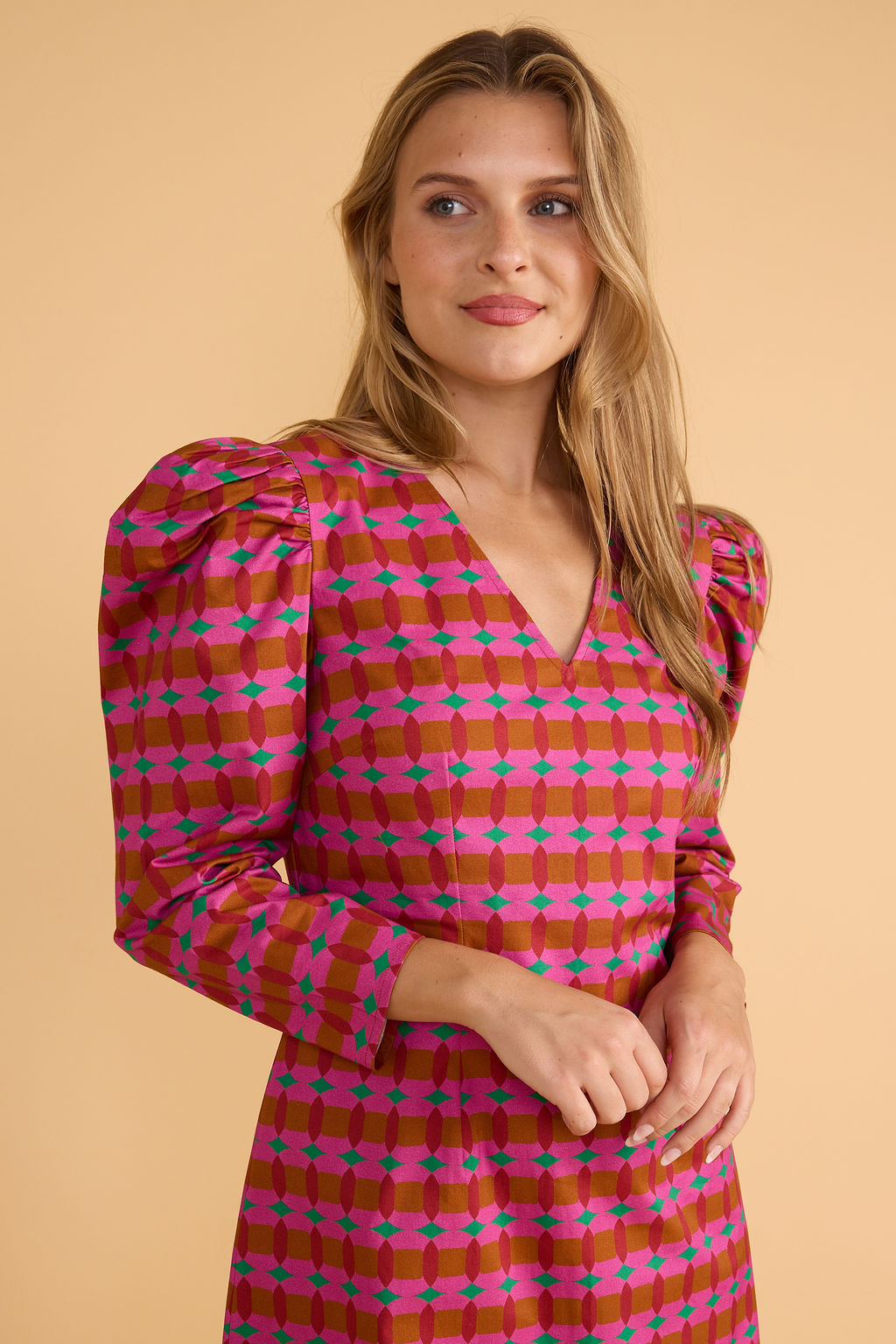 Double A Emily Dress- Oxford Geo