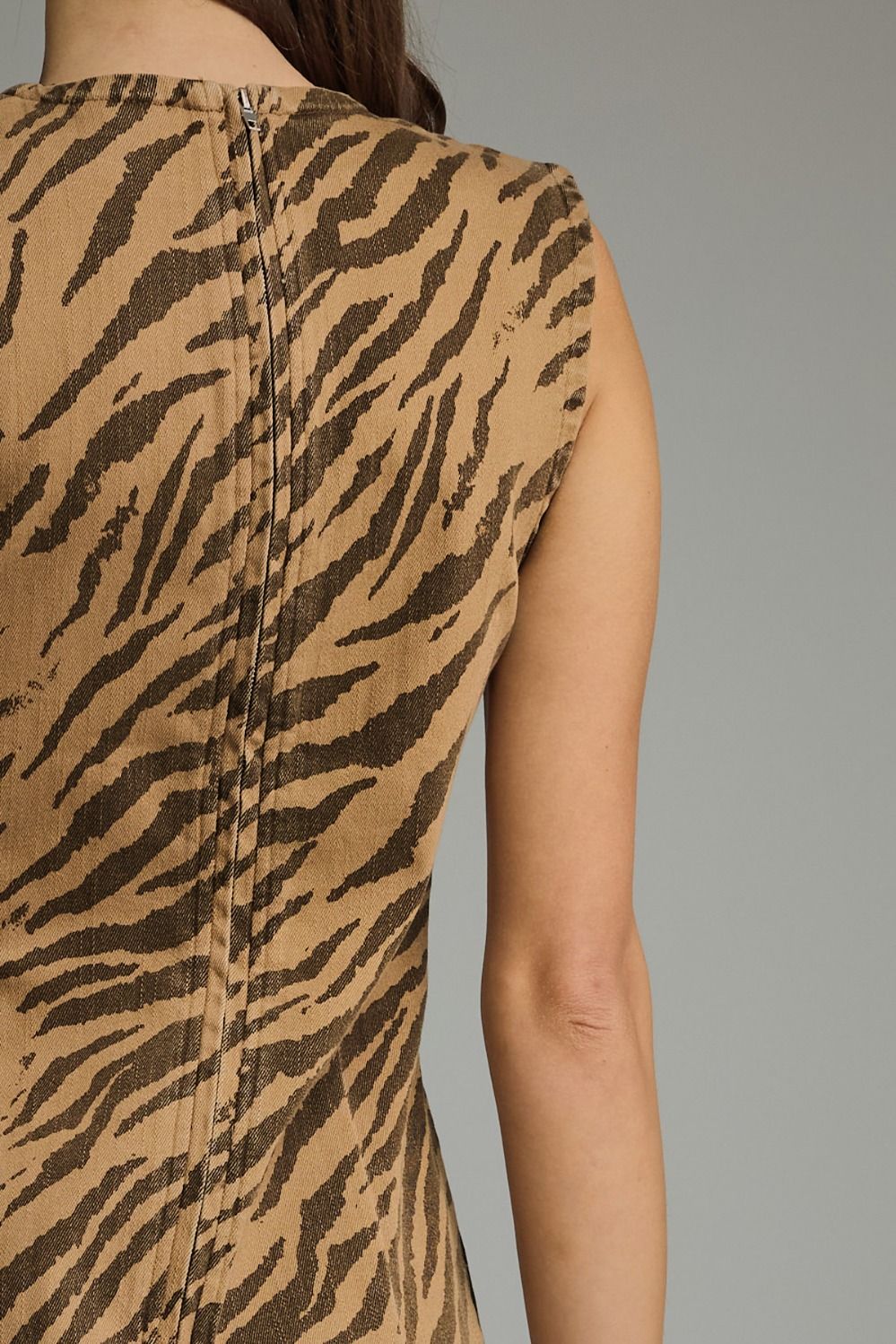 ETO Animal Print Zip Back Mini Dress