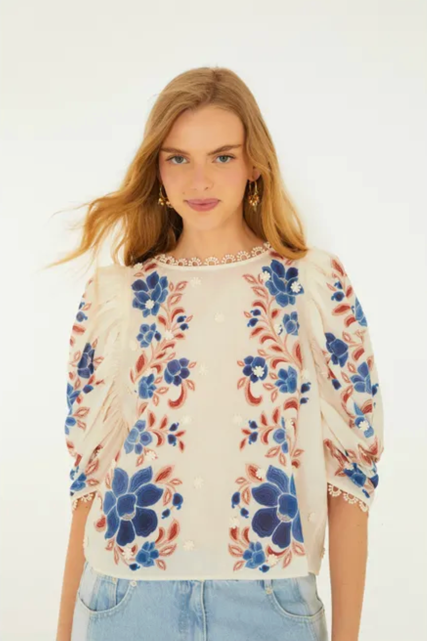 Farm Rio Renata Floral Blouse