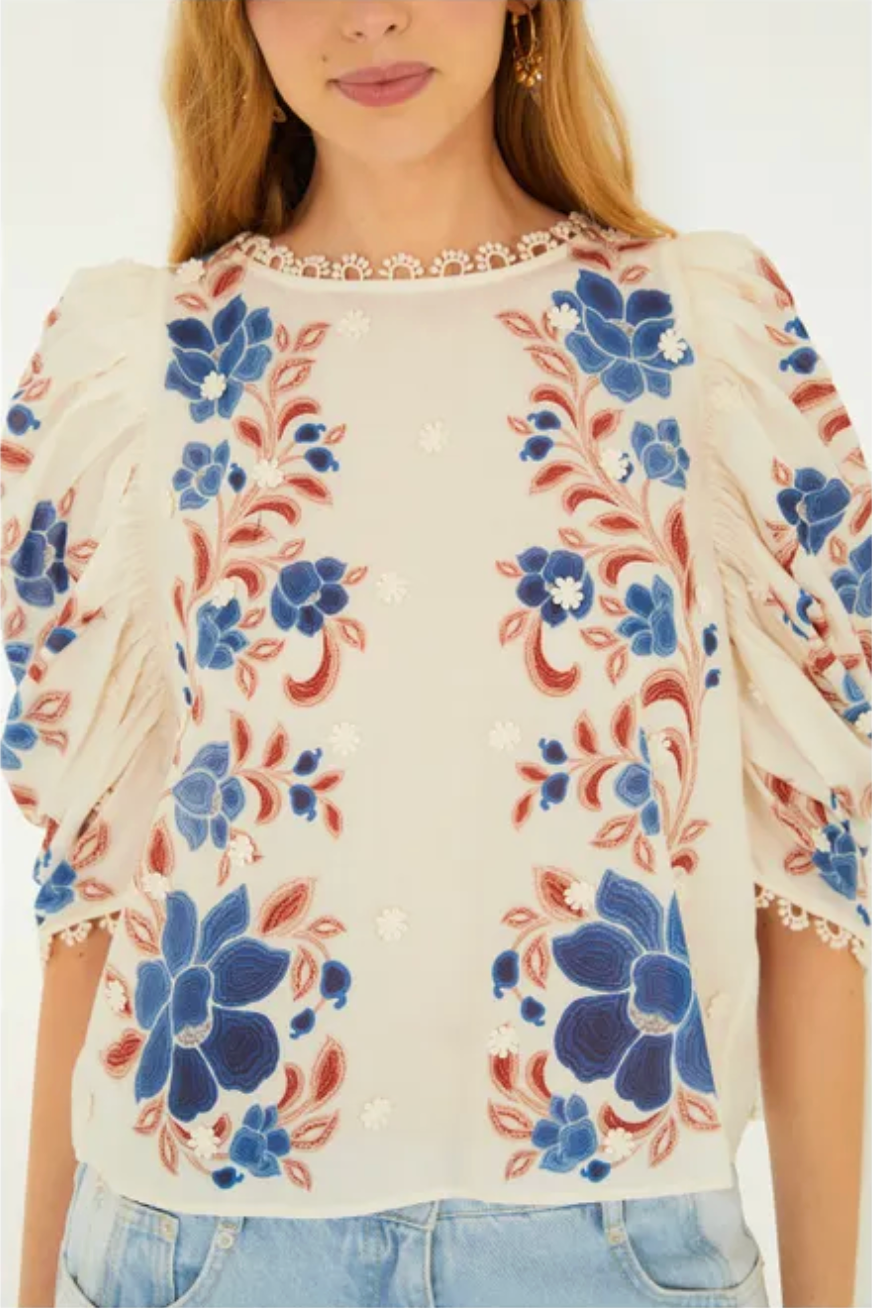 Farm Rio Renata Floral Blouse